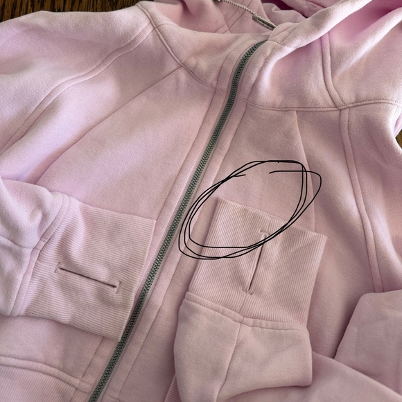 Lululemon Scuba Full Zip Cropped Hoodie Color - pink - Picture 5 of 6